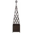 Safavieh Caledonia Iron Trellis Planter in Brown