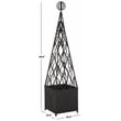 Safavieh Caledonia Iron Trellis Planter in Black