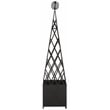 Safavieh Caledonia Iron Trellis Planter in Black