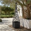 Safavieh Caledonia Iron Trellis Planter in Black