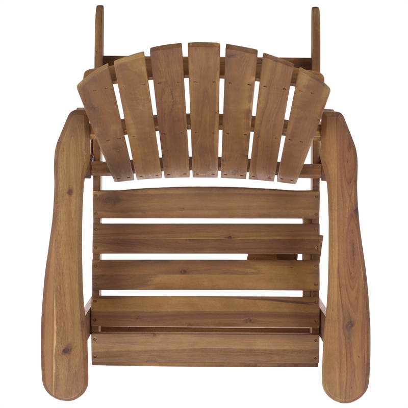 Safavieh Eden Wood Adirondack Chair in Teak