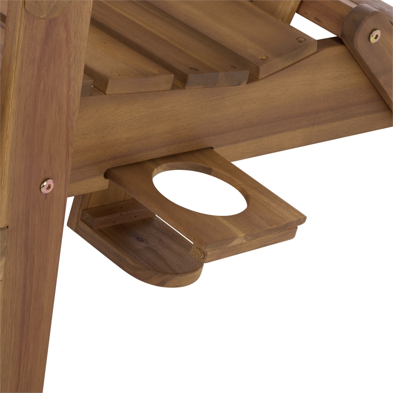 Safavieh Eden Wood Adirondack Chair in Teak