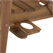 Safavieh Eden Wood Adirondack Chair in Teak