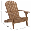 Safavieh Eden Wood Adirondack Chair in Teak