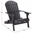 Safavieh Eden Wood Adirondack Chair  in Black
