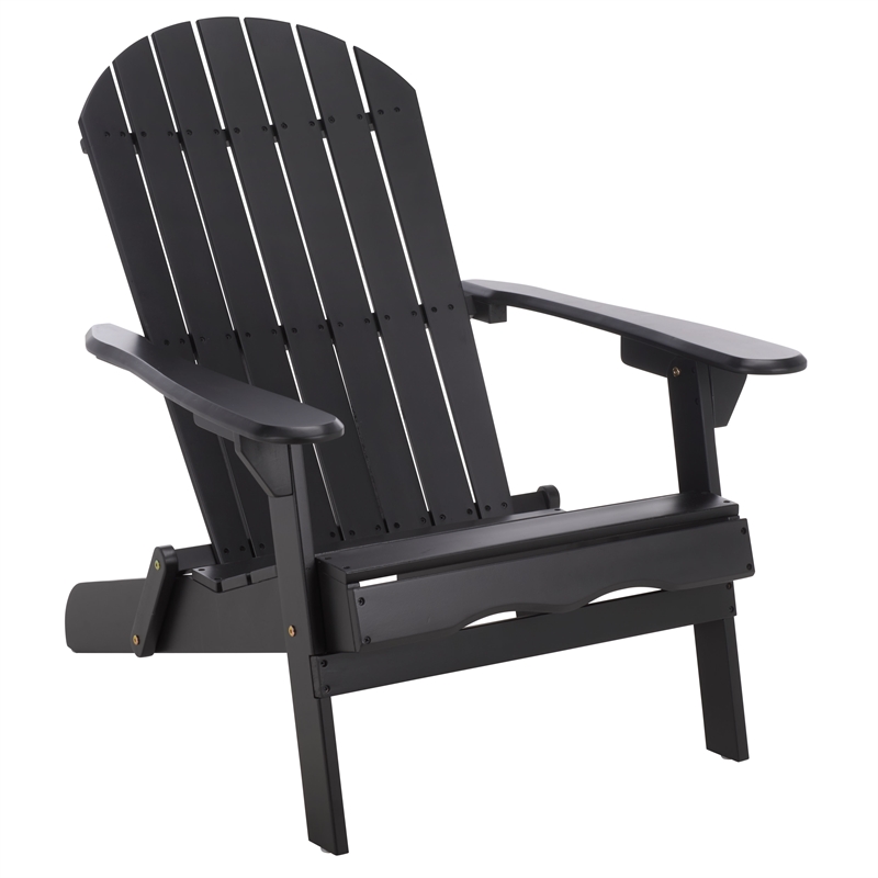 Safavieh Eden Wood Adirondack Chair  in Black