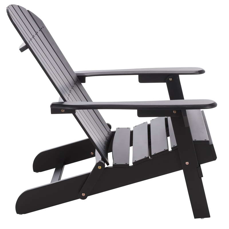 Safavieh Eden Wood Adirondack Chair  in Black