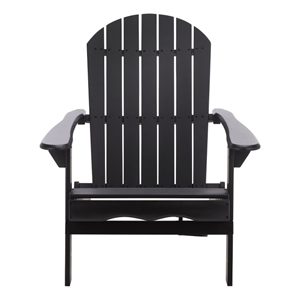 Safavieh Eden Wood Adirondack Chair  in Black