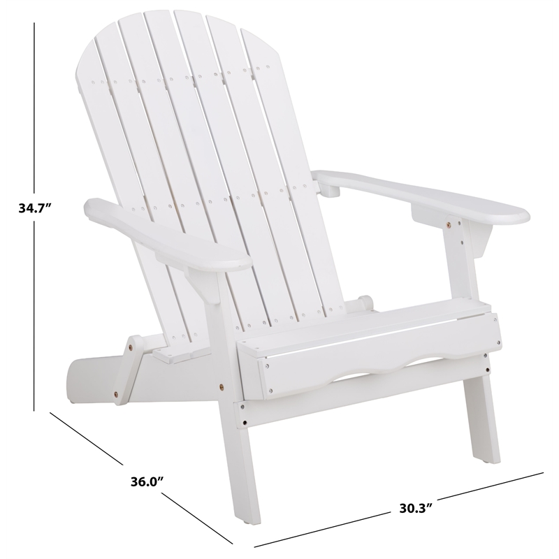 Safavieh Eden Wood Adirondack Chair in White
