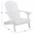 Safavieh Eden Wood Adirondack Chair in White