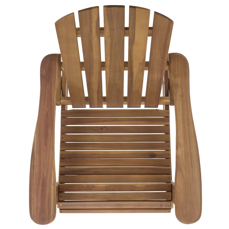 Safavieh Stowe Adirondack Wood Rocking Chair  in Teak