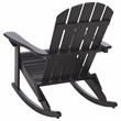 Safavieh Stowe  Adirondack Wood Rocking Chair in Black