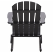 Safavieh Stowe  Adirondack Wood Rocking Chair in Black