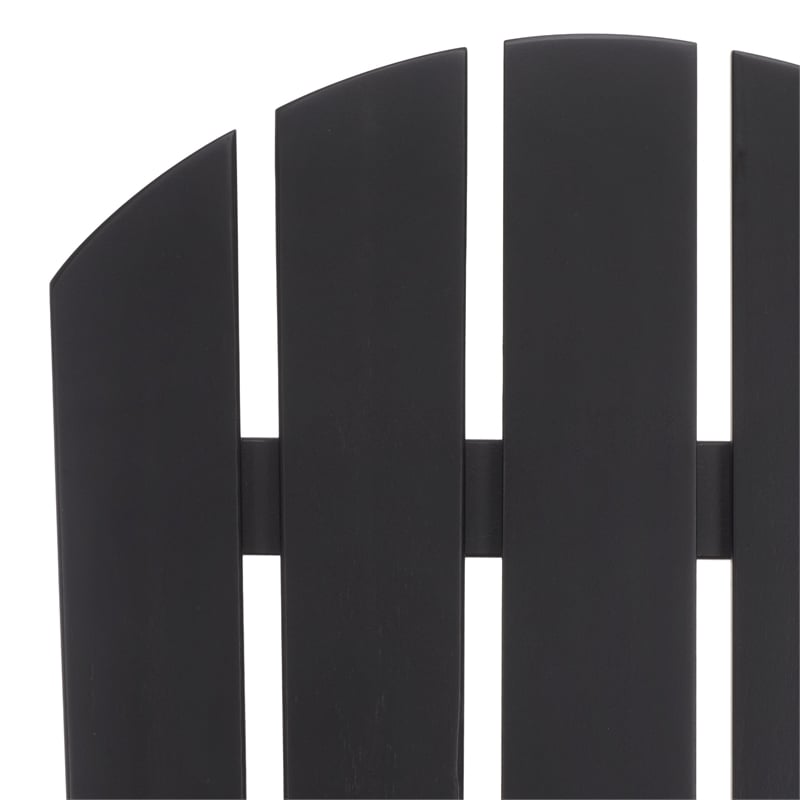 Safavieh Stowe  Adirondack Wood Rocking Chair in Black