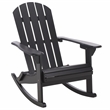 Safavieh Stowe  Adirondack Wood Rocking Chair in Black
