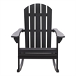 Safavieh Stowe  Adirondack Wood Rocking Chair in Black