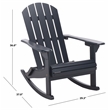 Safavieh Stowe Adirondack Wood Rocking Chair  in Blue