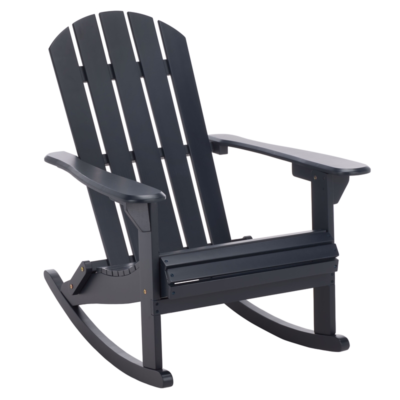 Safavieh Stowe Adirondack Wood Rocking Chair  in Blue