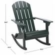 Safavieh Stowe Adirondack Wood Rocking Chair  in Green