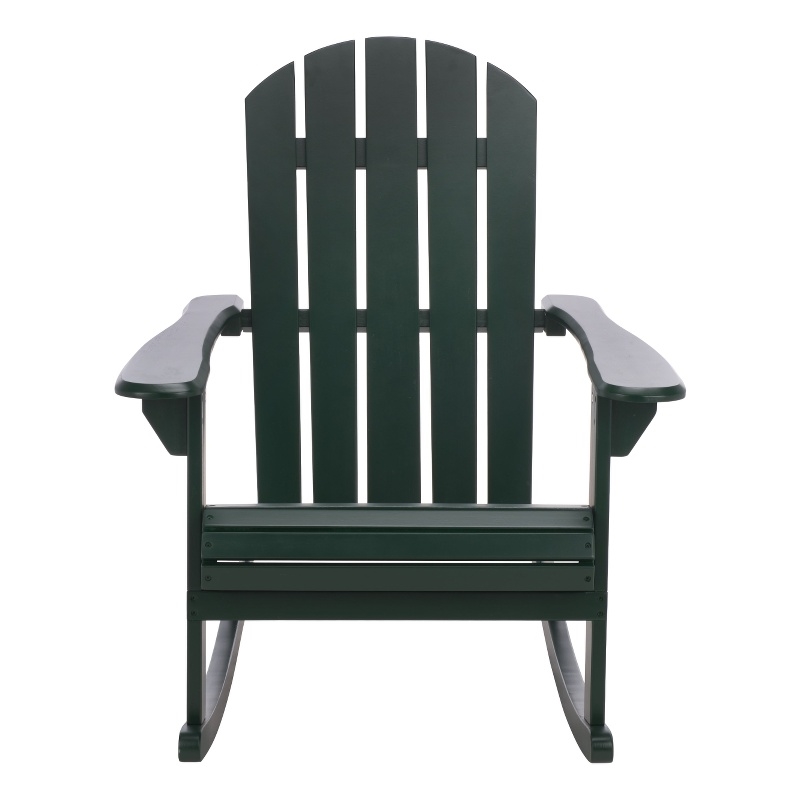 Safavieh Stowe Adirondack Wood Rocking Chair  in Green