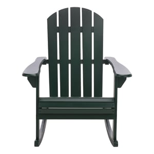 Safavieh Stowe Adirondack Wood Rocking Chair  in Green
