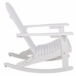 Safavieh Stowe Adirondack Wood Rocking Chair  in White