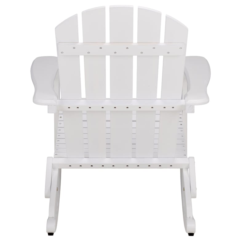 Safavieh Stowe Adirondack Wood Rocking Chair  in White