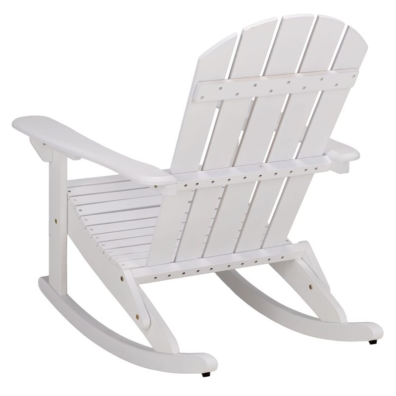 Safavieh Stowe Adirondack Wood Rocking Chair  in White