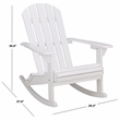Safavieh Stowe Adirondack Wood Rocking Chair  in White
