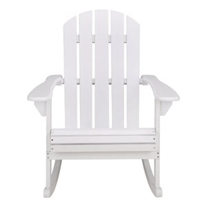 Safavieh Stowe Adirondack Wood Rocking Chair  in White