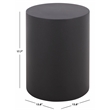 Safavieh Tina Cylinder Accent Table in Black
