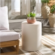 Safavieh Tina Cylinder Accent Table in Ivory