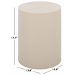 Safavieh Tina Cylinder Accent Table in Ivory