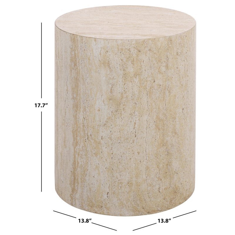 Safavieh Tina Cylinder Accent Table  in Beige