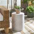 Safavieh Tina Cylinder Accent Table in Smoke