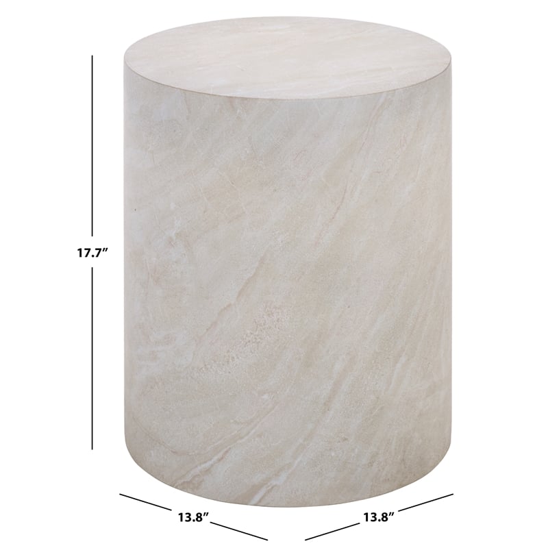 Safavieh Tina Cylinder Accent Table in Smoke