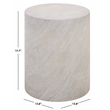 Safavieh Tina Cylinder Accent Table in Smoke