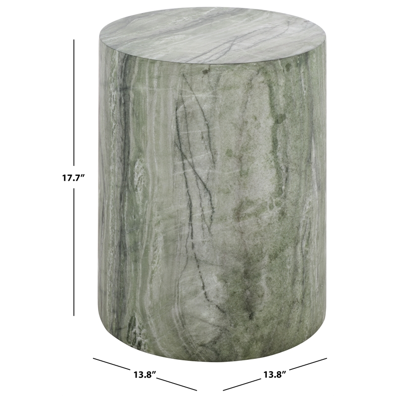 Safavieh Tina Cylinder Accent Table in Green