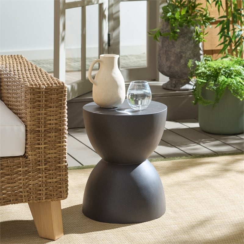 Safavieh Tina Hourglass Accent Table in Black