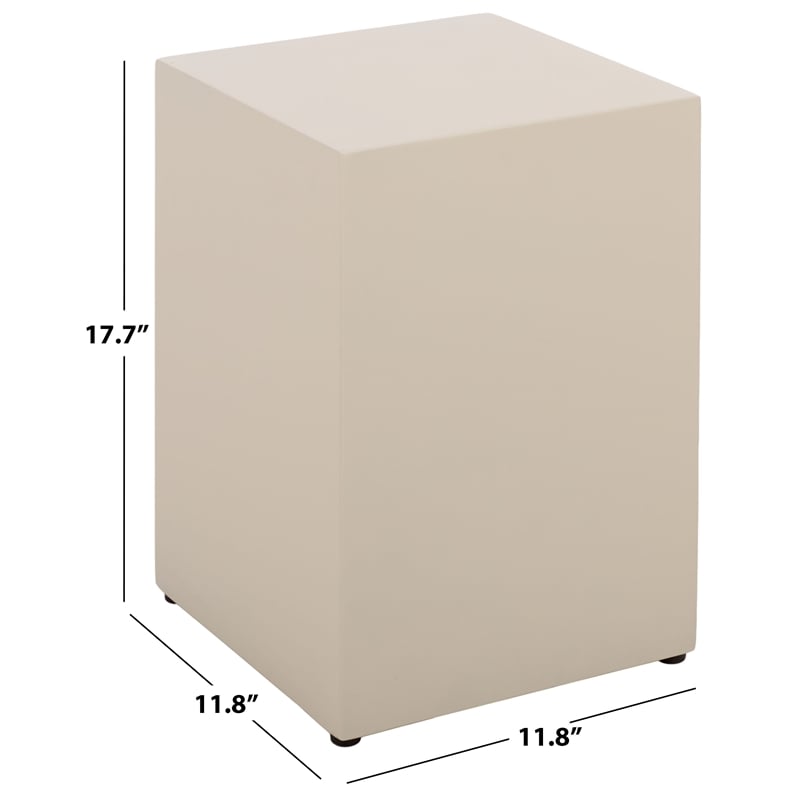 Safavieh Tina Cube Accent Table in Ivory