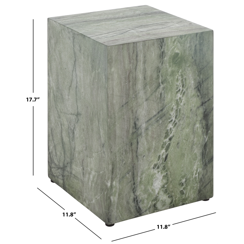 Safavieh Tina Cube Accent Table in Green