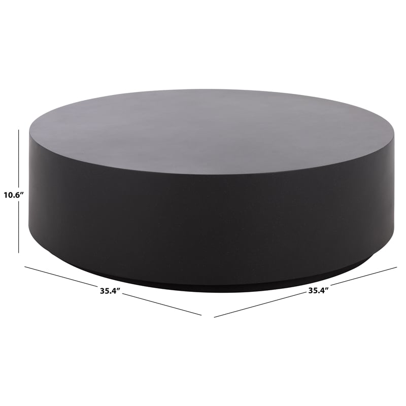 Safavieh Tina Round Coffee Table in Black