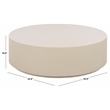 Safavieh Tina Round Coffee Table in Ivory