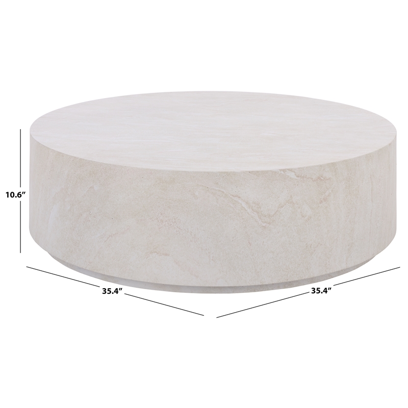Safavieh Tina Round Coffee Table in Smoke
