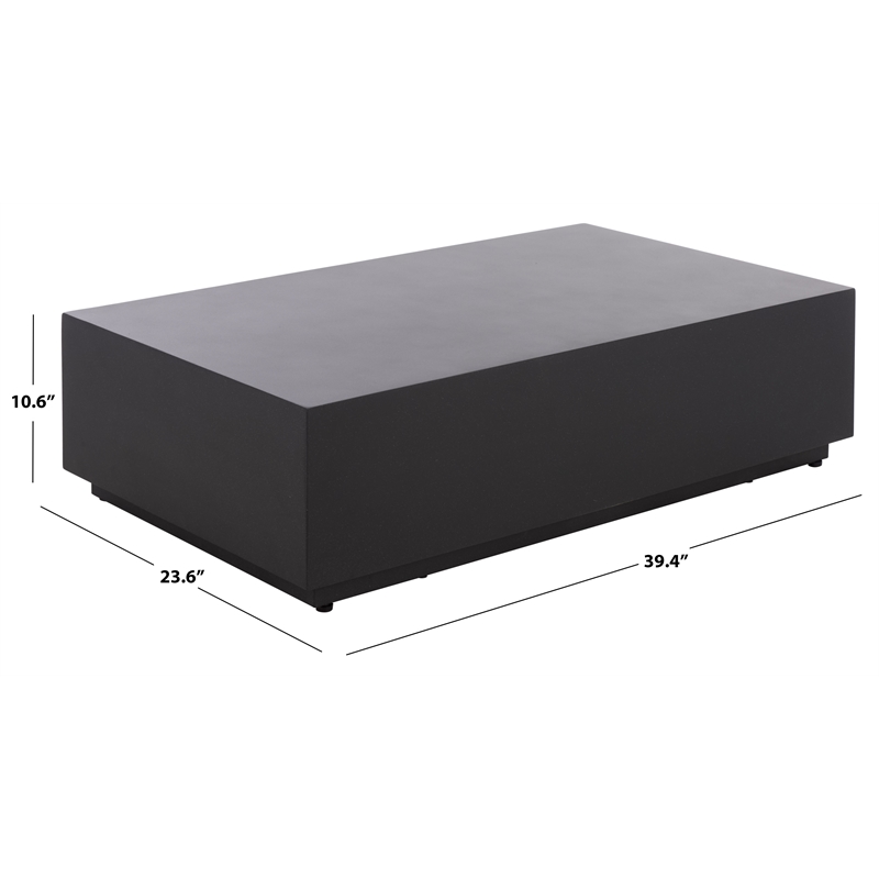 Safavieh Tina Rectangle Coffee Table in Black