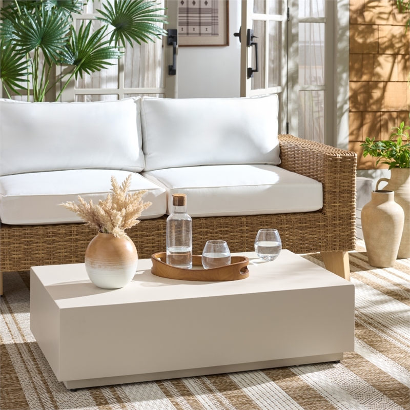 Safavieh Tina Rectangle Coffee Table in Ivory