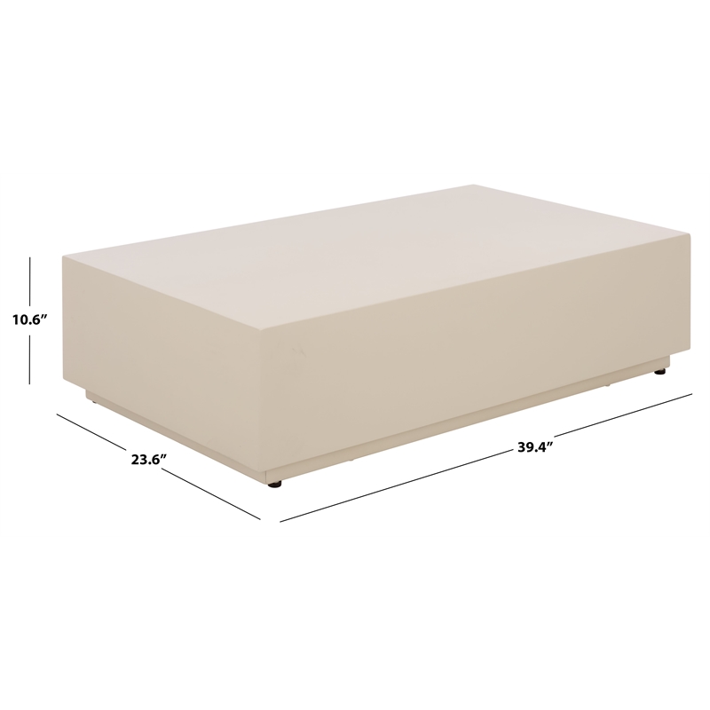 Safavieh Tina Rectangle Coffee Table in Ivory