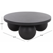 Safavieh Tina 3 Ball Round Coffee Table in Black