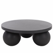 Safavieh Tina 3 Ball Round Coffee Table in Black