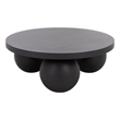 Safavieh Tina 3 Ball Round Coffee Table in Black